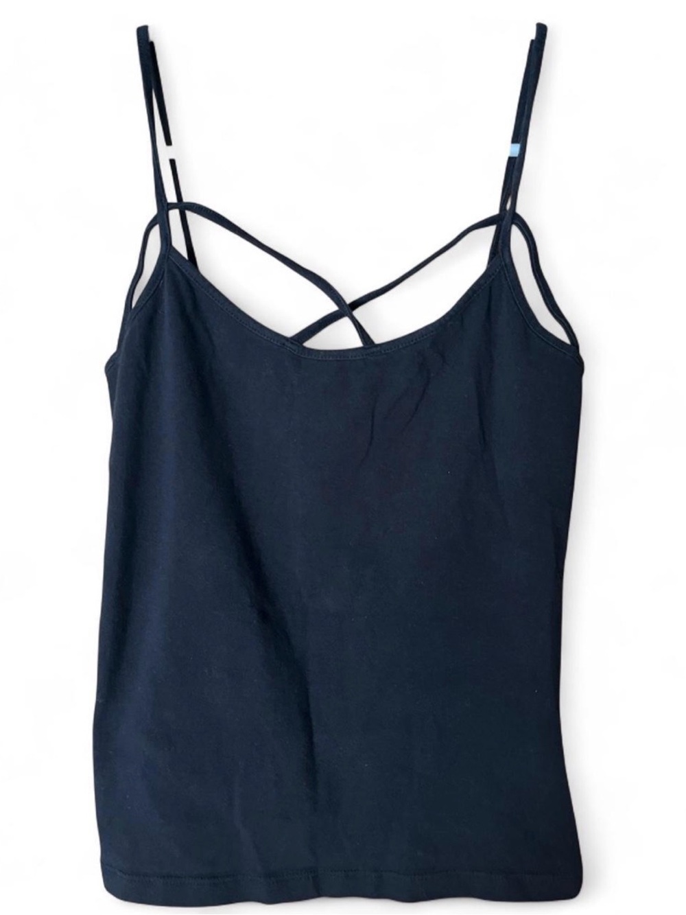 Women's Small Black Crop Tank Top
Strappy Style Basic